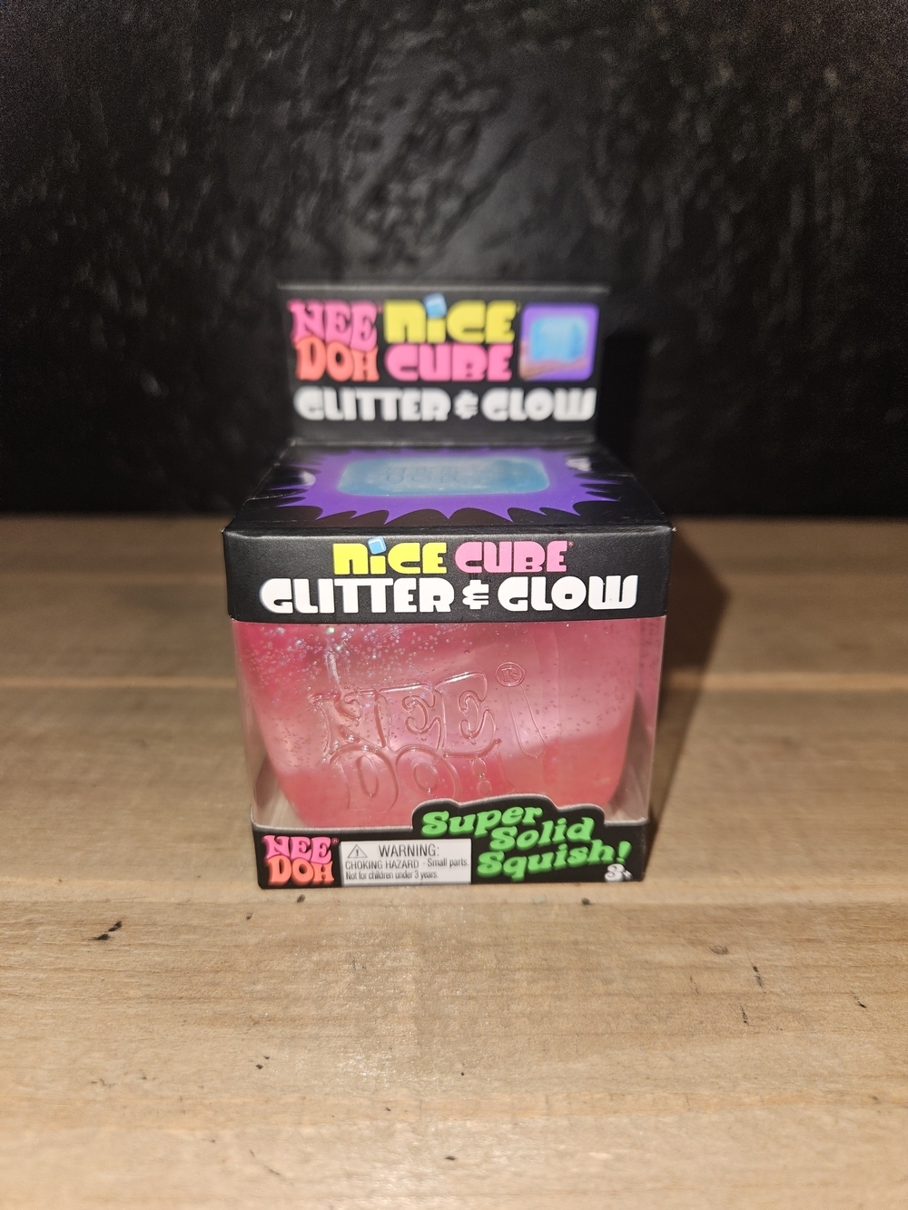 PINK Glitter & Glow Needoh Nice Cube